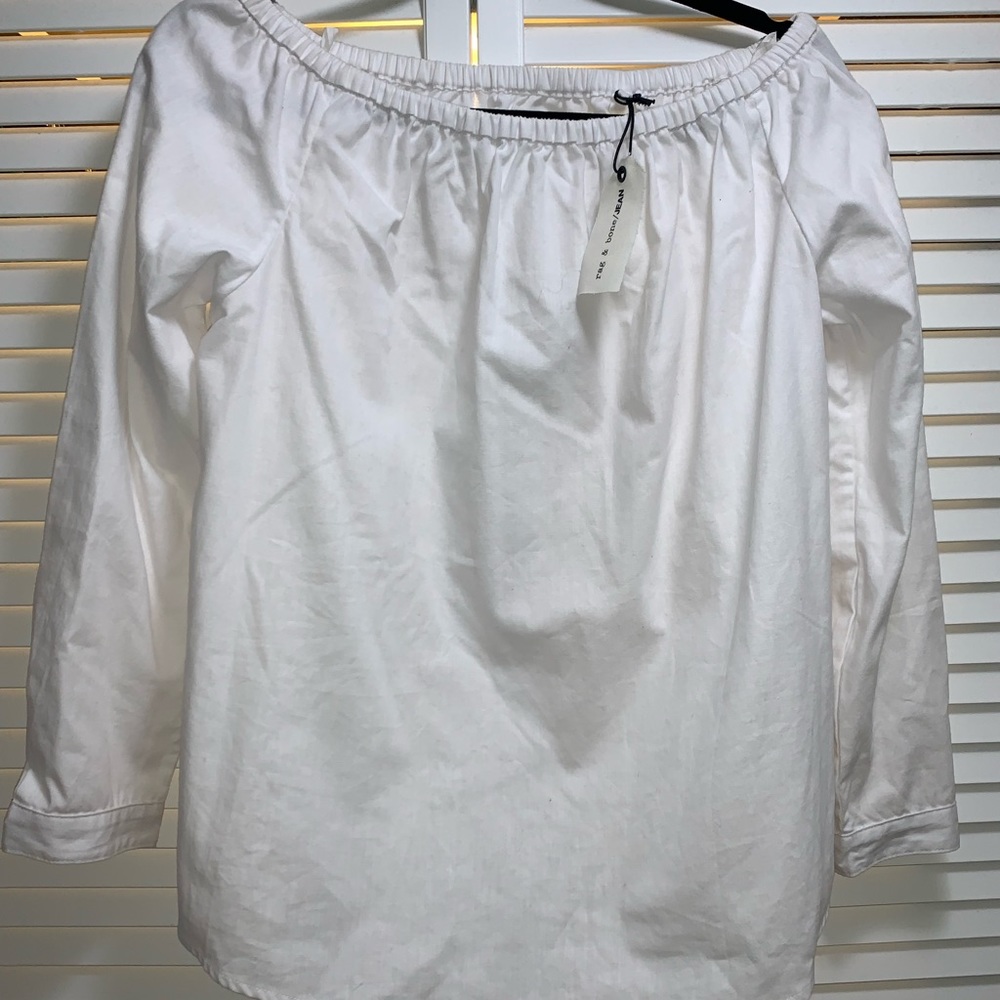 Rag & Bone white off the shoulder top
